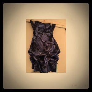 Blue &a Black Short Dress